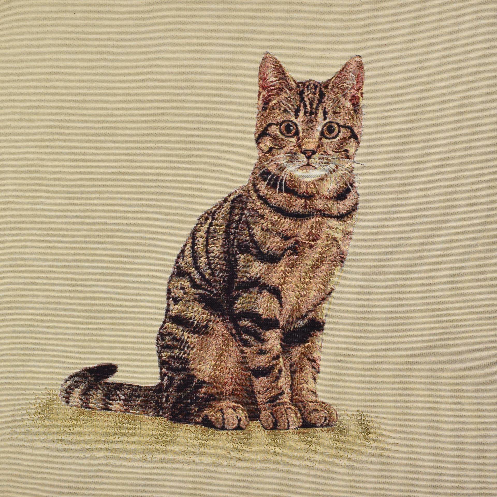 Dekostoff Gobelinstoff Little Kitten Panel, 46 x 46 cm von Stoffe Hemmers