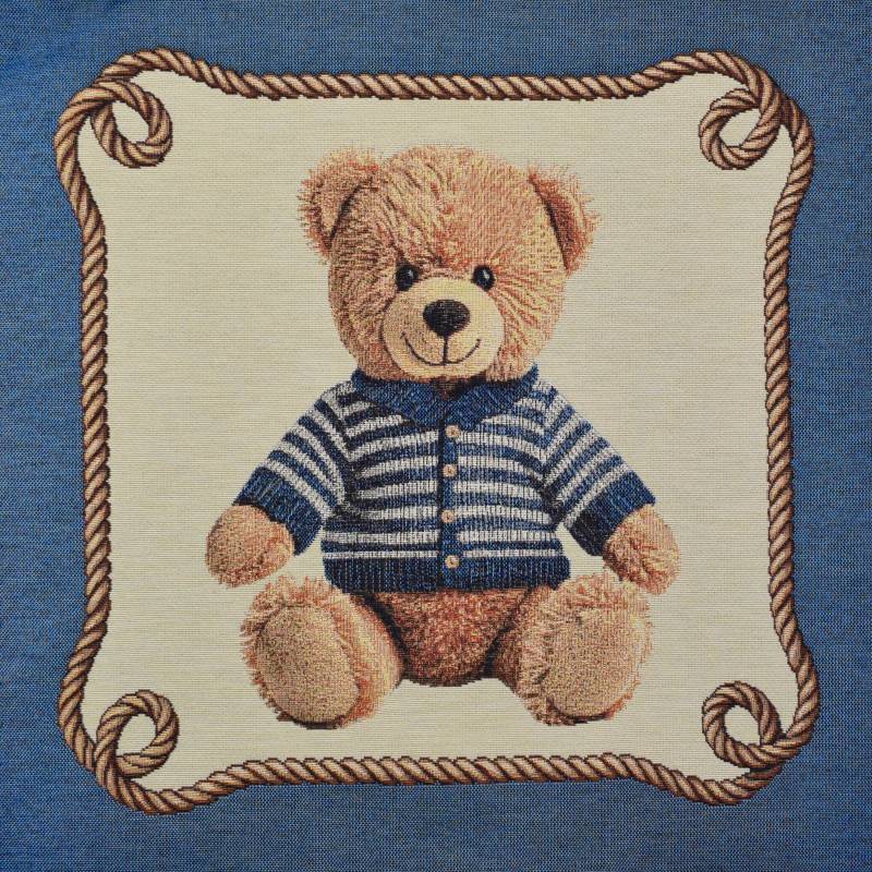 Dekostoff Gobelinstoff Nautic Teddy Bear Panel, 46 x 46 cm von Stoffe Hemmers