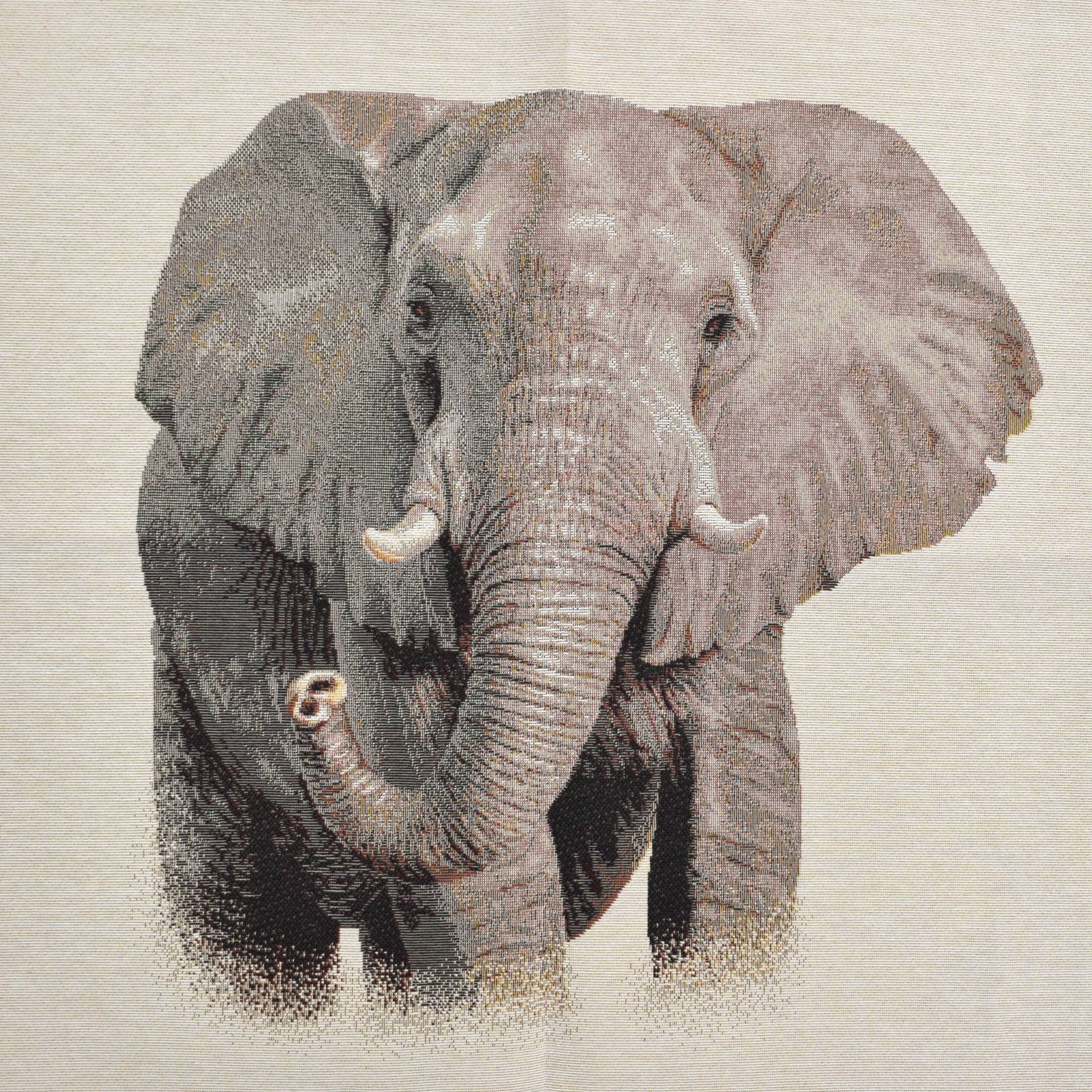 Dekostoff Gobelinstoff Panel Elefant, 46 x 46 cm Dekostoff Gobelinstoff Panel Elefant, 46 x 46 cm von Stoffe Hemmers