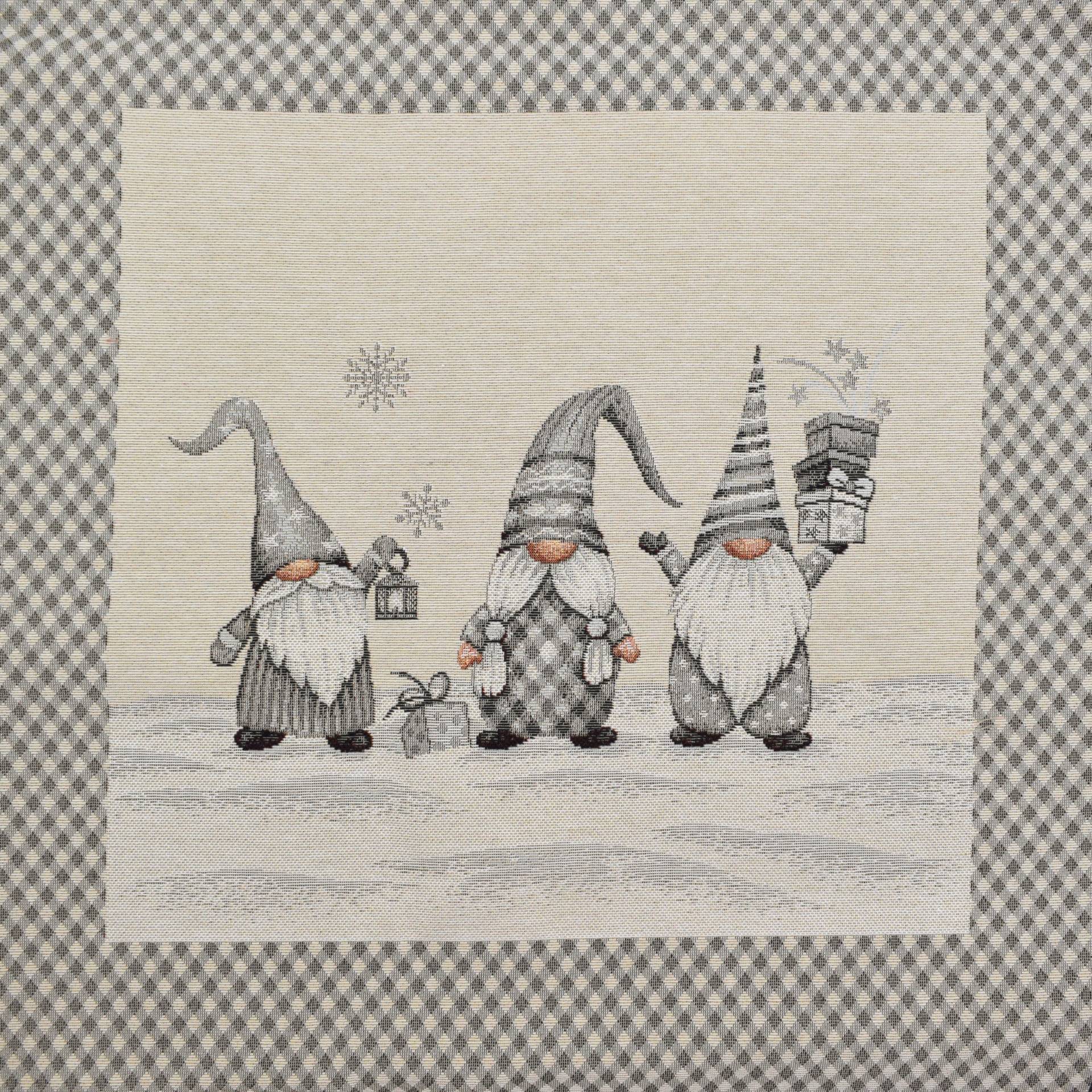 Dekostoff Gobelinstoff Panel Little Gnomes, 46 x 46 cm von Stoffe Hemmers