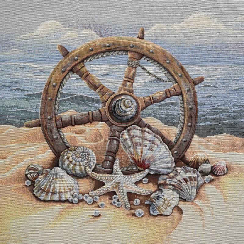 Dekostoff Gobelinstoff Panel Maritim, 46 x 46 cm von Stoffe Hemmers
