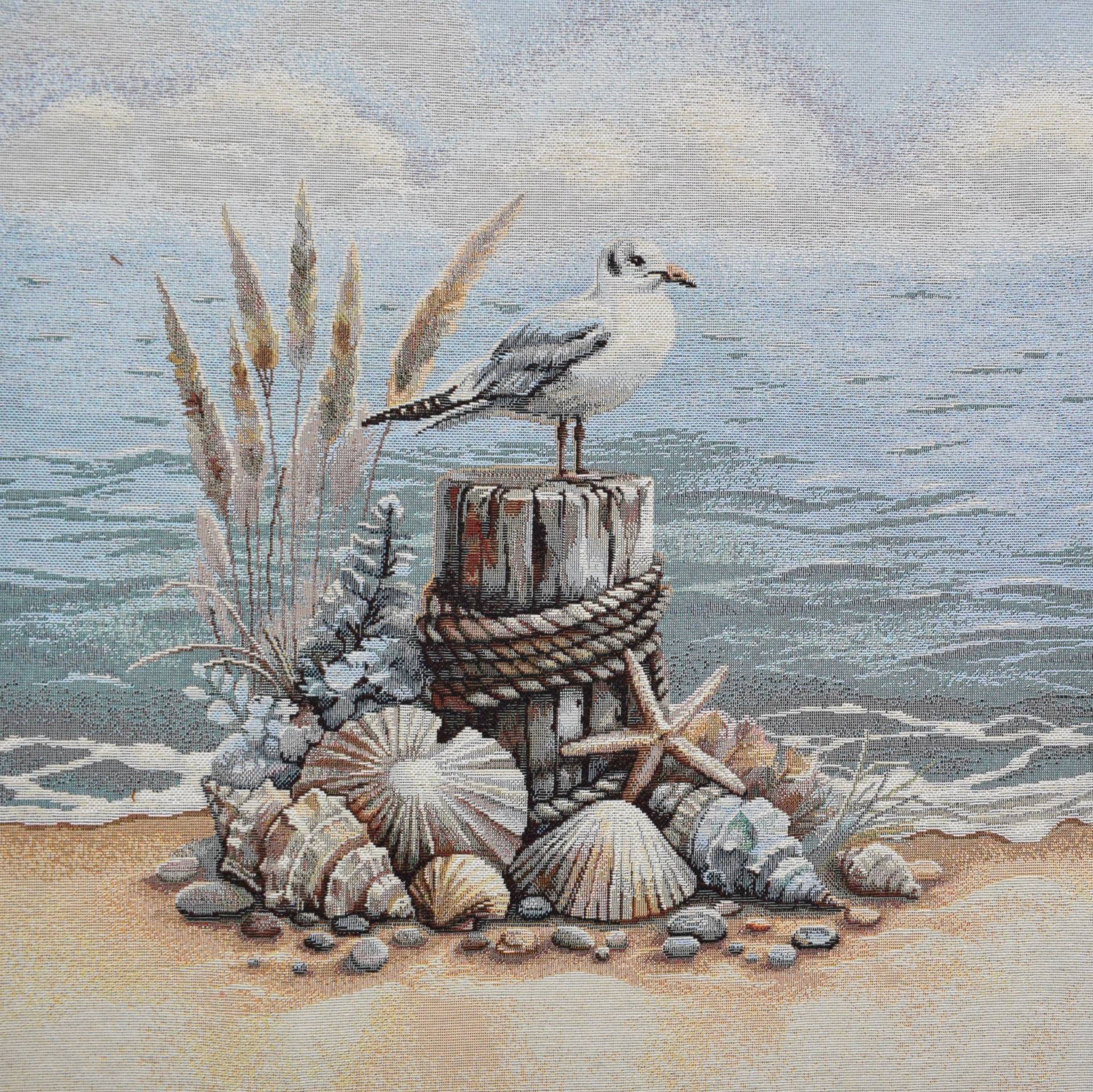 Dekostoff Gobelinstoff Panel Möwe, 46 x 46 cm von Stoffe Hemmers