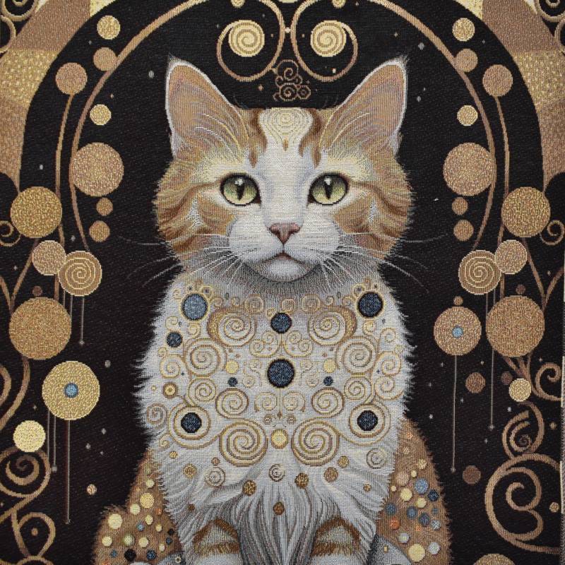 Dekostoff Gobelinstoff Panel Mystic Cat, 46 x 46 cm von Stoffe Hemmers