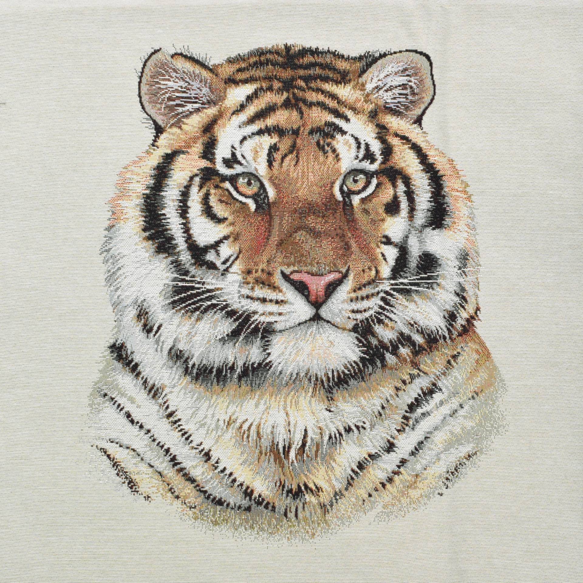 Dekostoff Gobelinstoff Panel Tiger, 46 x 46 cm von Stoffe Hemmers