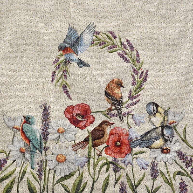 Dekostoff Gobelinstoff Panel Vogelgarten, 46 x 46 cm von Stoffe Hemmers