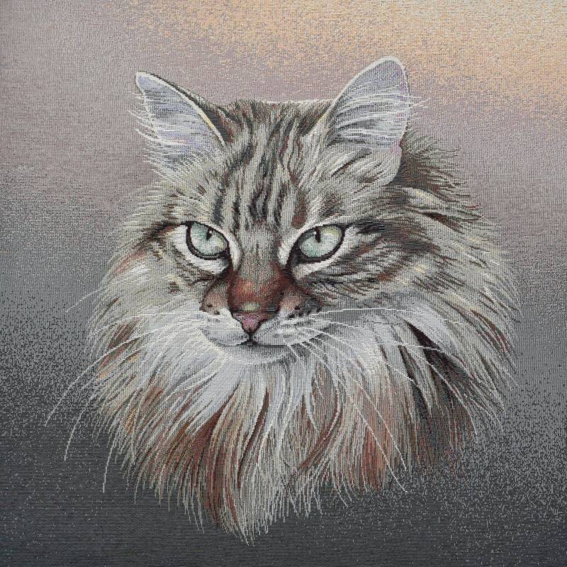 Dekostoff Gobelinstoff Panel Waldkatze, 46 x 46 cm von Stoffe Hemmers