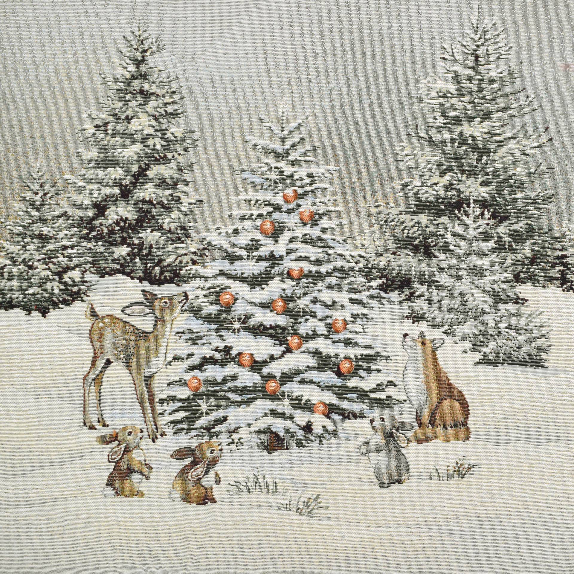Dekostoff Gobelinstoff Panel Waldweihnacht, 46 x 46 cm Dekostoff Gobelinstoff Panel Waldweihnacht, 46 x 46 cm von Stoffe Hemmers