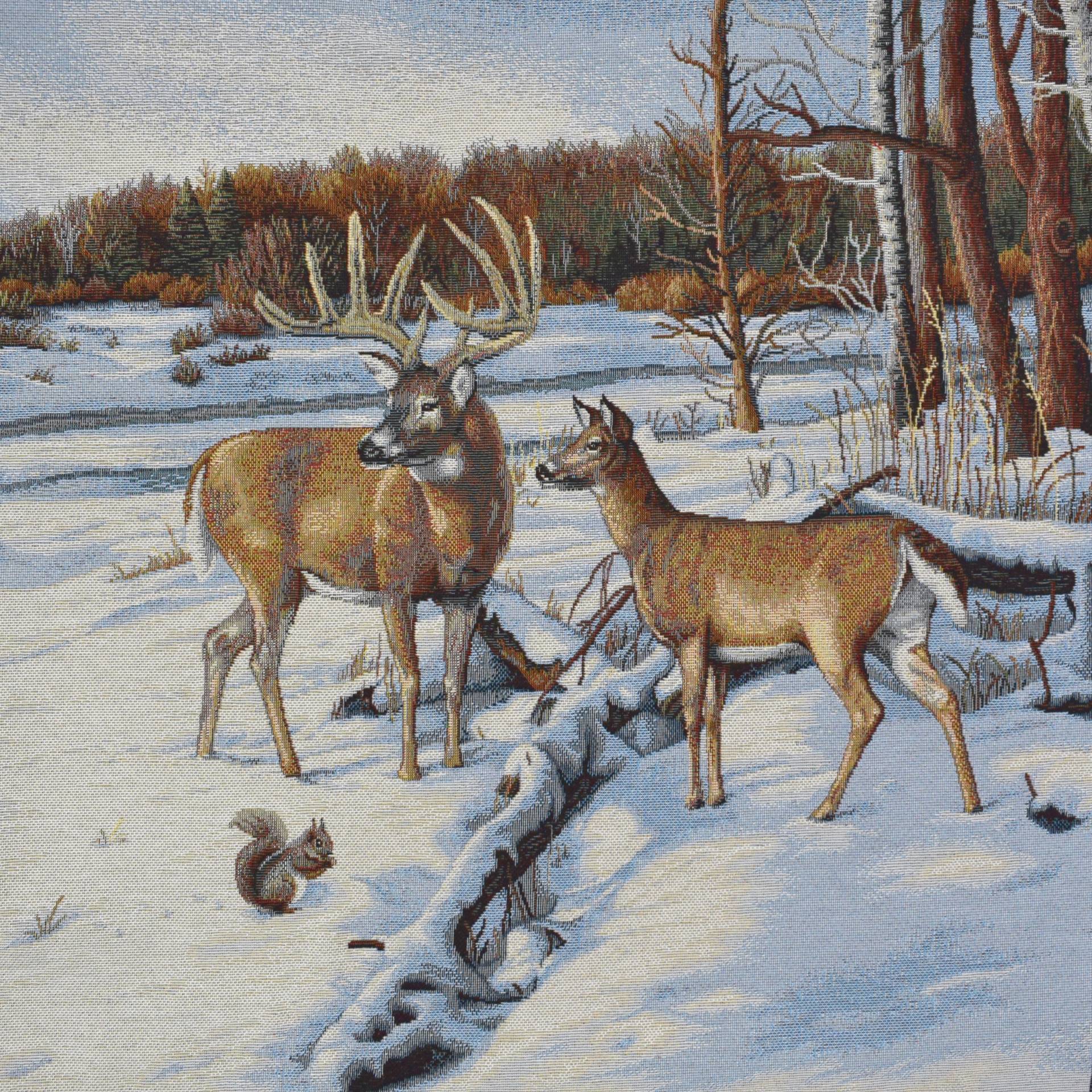 Dekostoff Gobelinstoff Panel Winter Deer, 46 x 46 cm Dekostoff Gobelinstoff Panel Winter Deer, 46 x 46 cm von Stoffe Hemmers