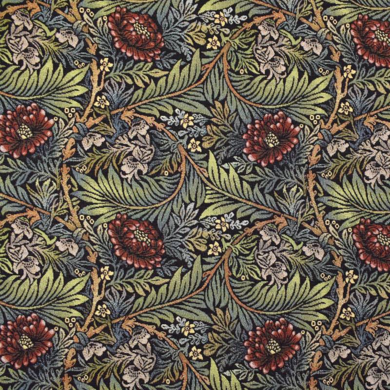 Dekostoff Gobelinstoff Victorian Flowers, schwarz Dekostoff Gobelinstoff Victorian Flowers, schwarz von Stoffe Hemmers