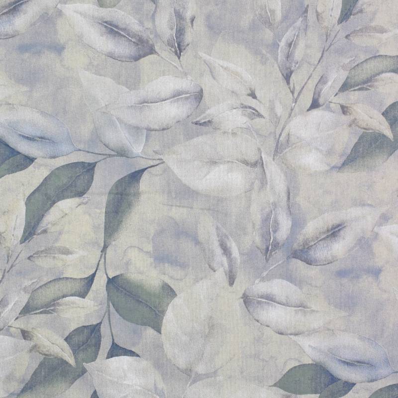 Dekostoff Halbpanama Big Leaves, beige von Stoffe Hemmers