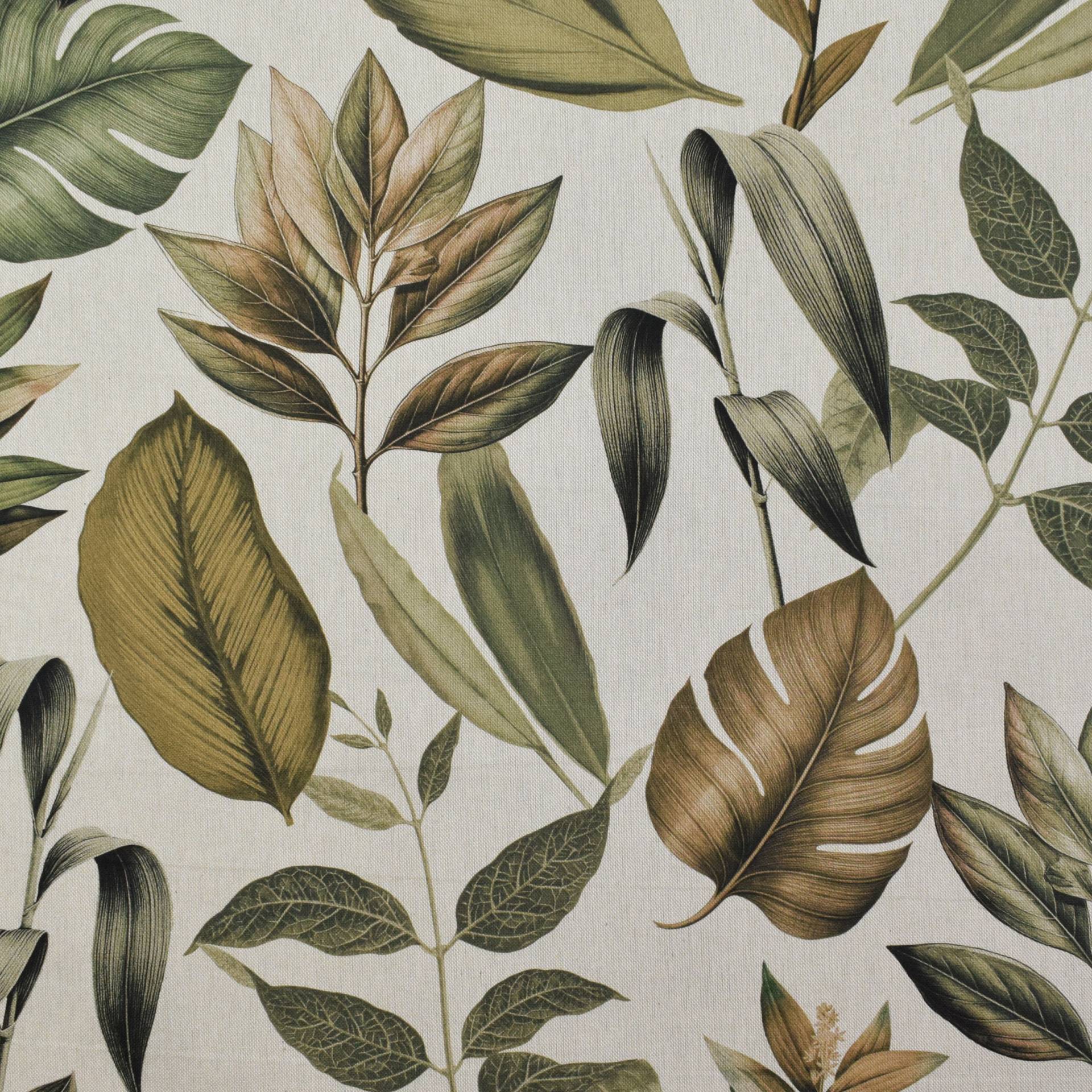 Dekostoff Halbpanama Botanic Leaf von Stoffe Hemmers