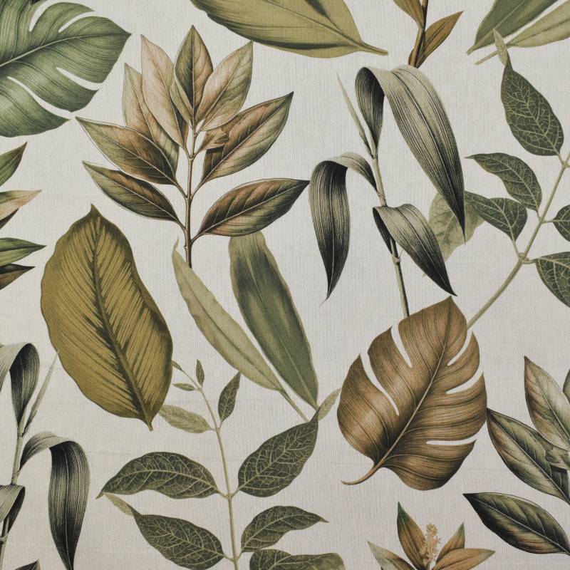 Dekostoff Halbpanama Botanic Leaf Dekostoff Halbpanama Botanic Leaf von Stoffe Hemmers