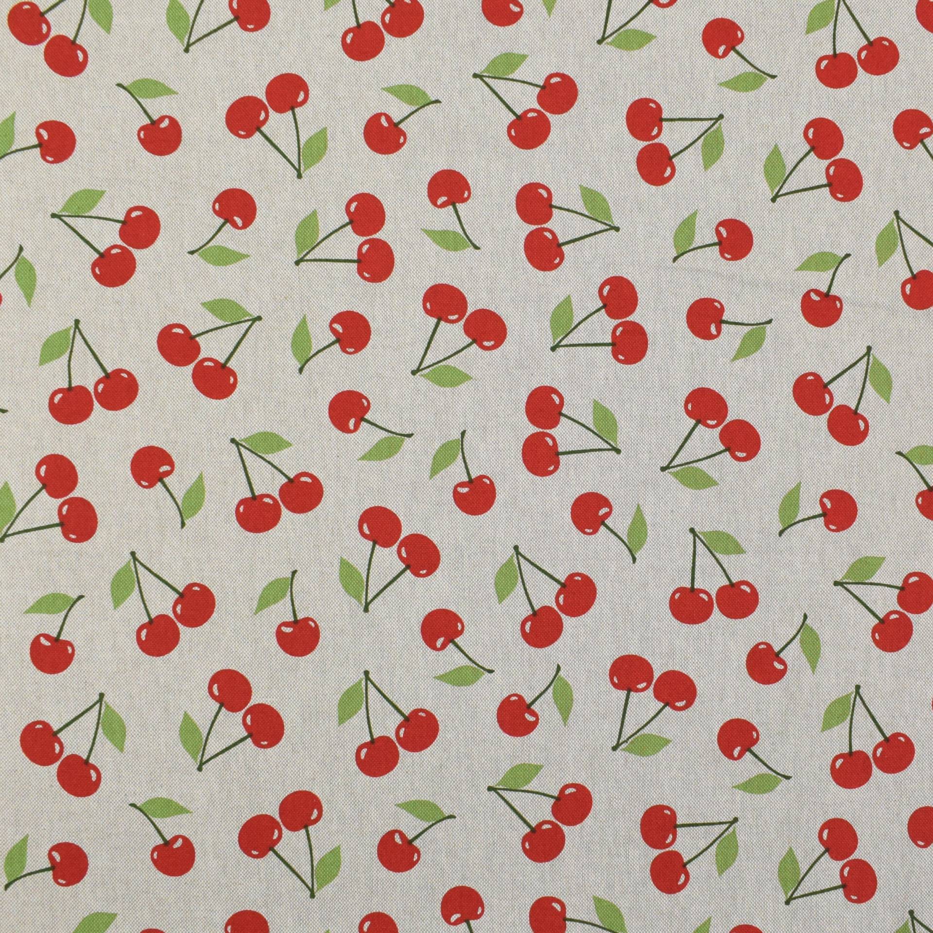 Dekostoff Halbpanama Cherries von Stoffe Hemmers