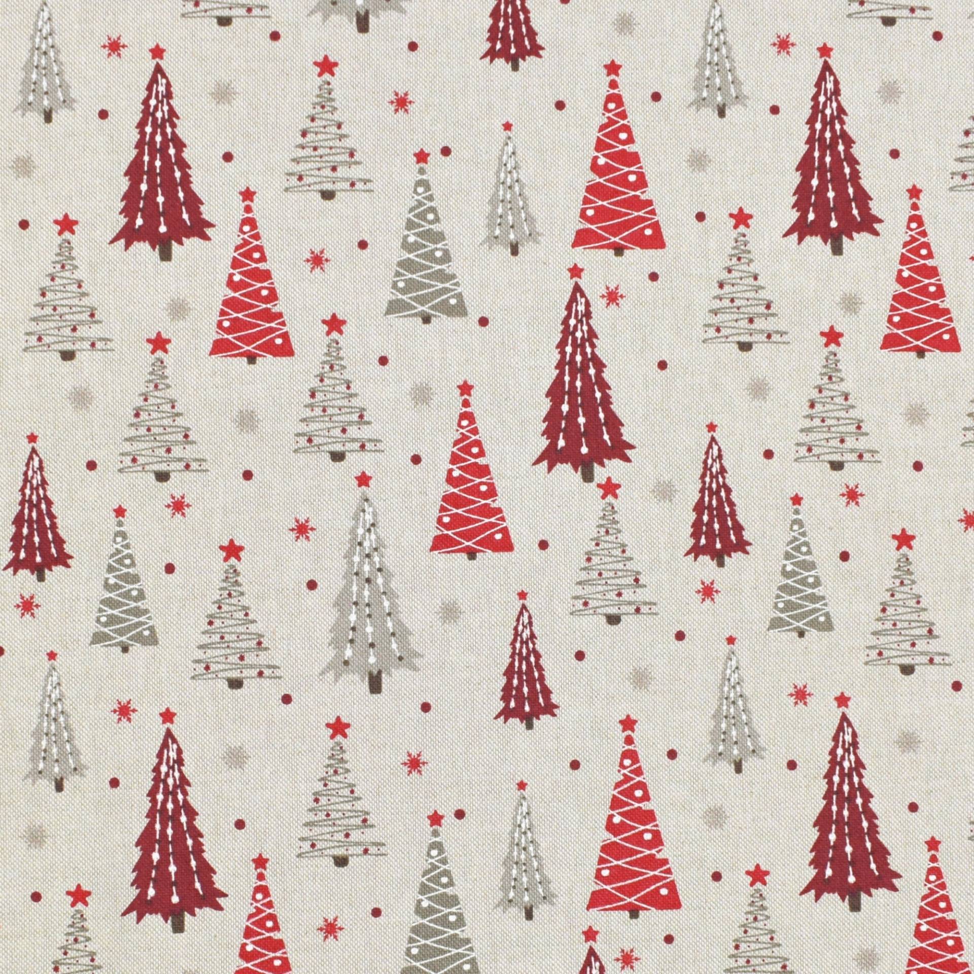 Dekostoff Halbpanama Christmas Trees von Stoffe Hemmers