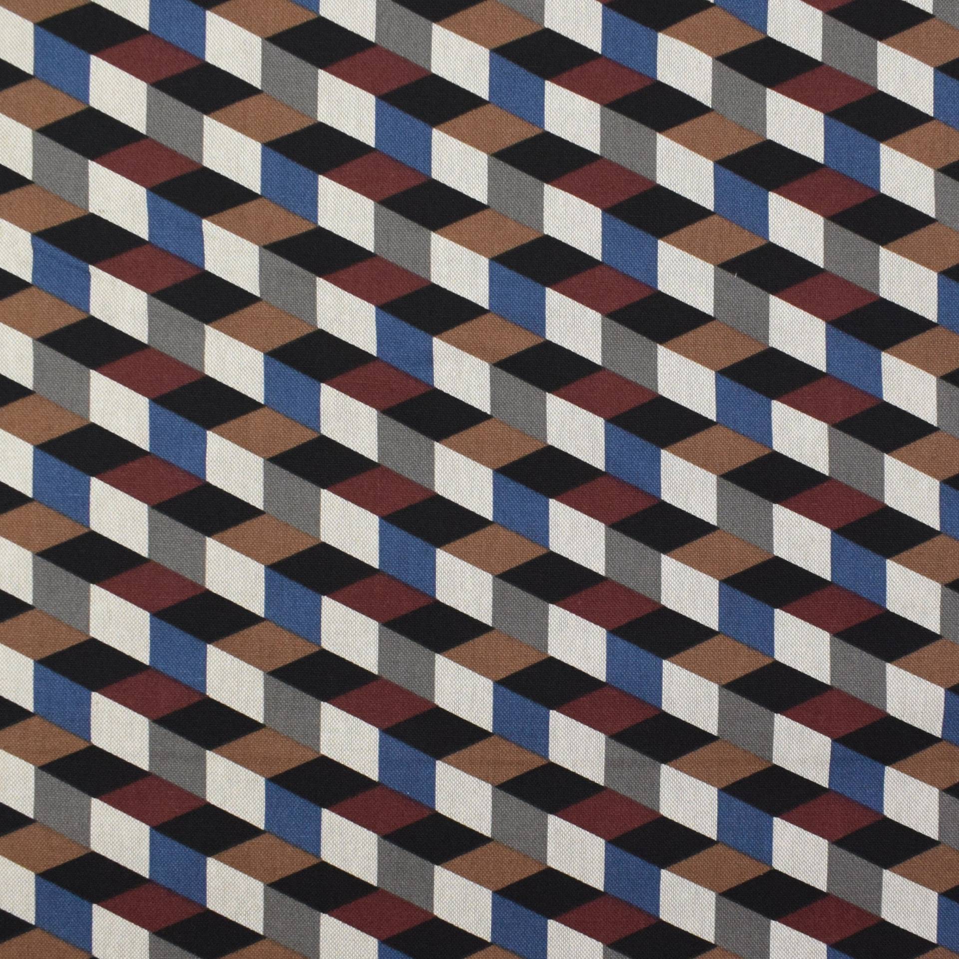 Dekostoff Halbpanama Cube Illusion von Stoffe Hemmers
