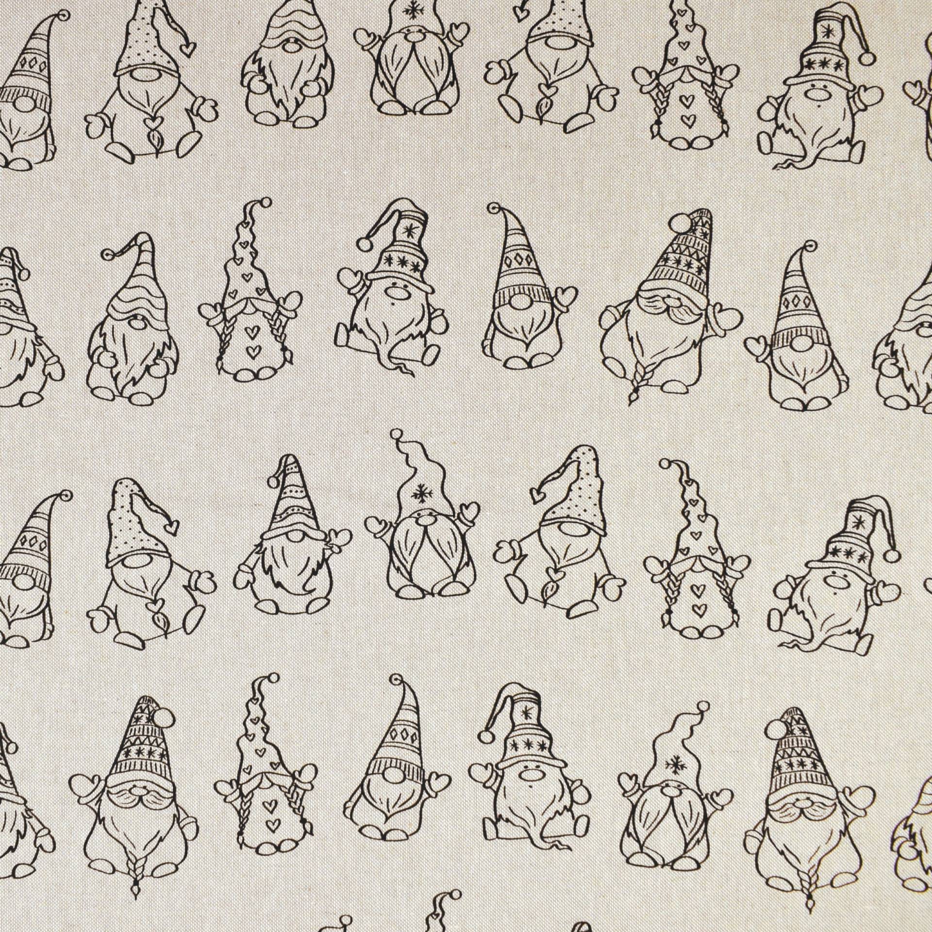 Dekostoff Halbpanama Gnomes Dekostoff Halbpanama Gnomes von Stoffe Hemmers