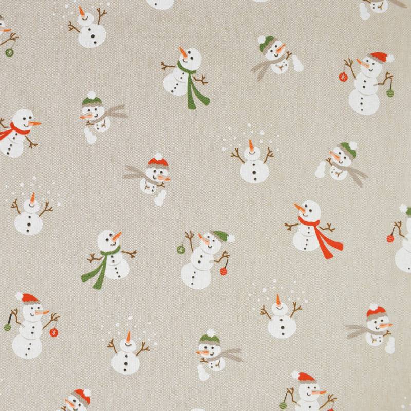 Dekostoff Halbpanama Happy Snowman Dekostoff Halbpanama Happy Snowman von Stoffe Hemmers