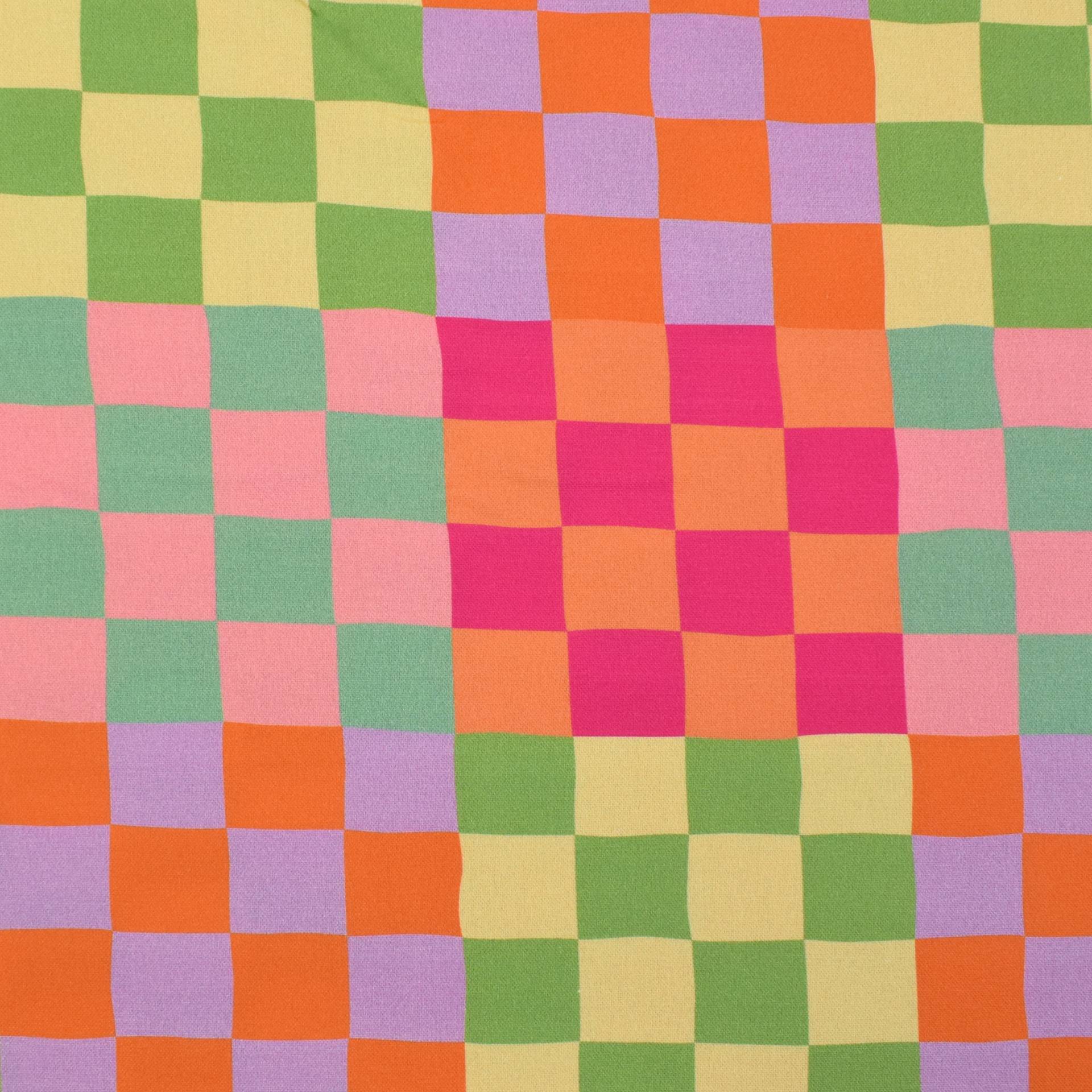 Dekostoff Halbpanama Joyful Blocks, multicolor von Stoffe Hemmers