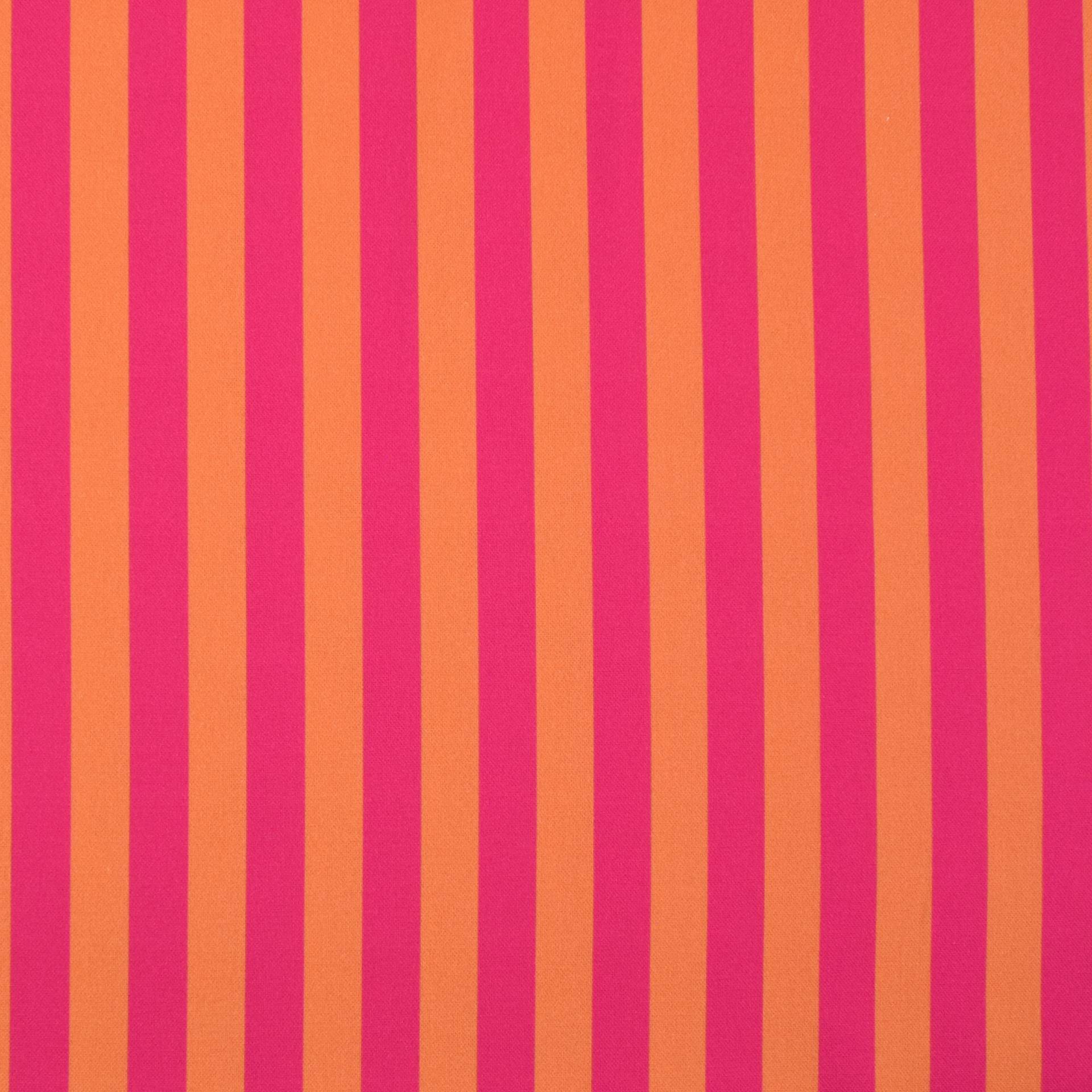 Dekostoff Halbpanama Joyful Stripes, orange von Stoffe Hemmers