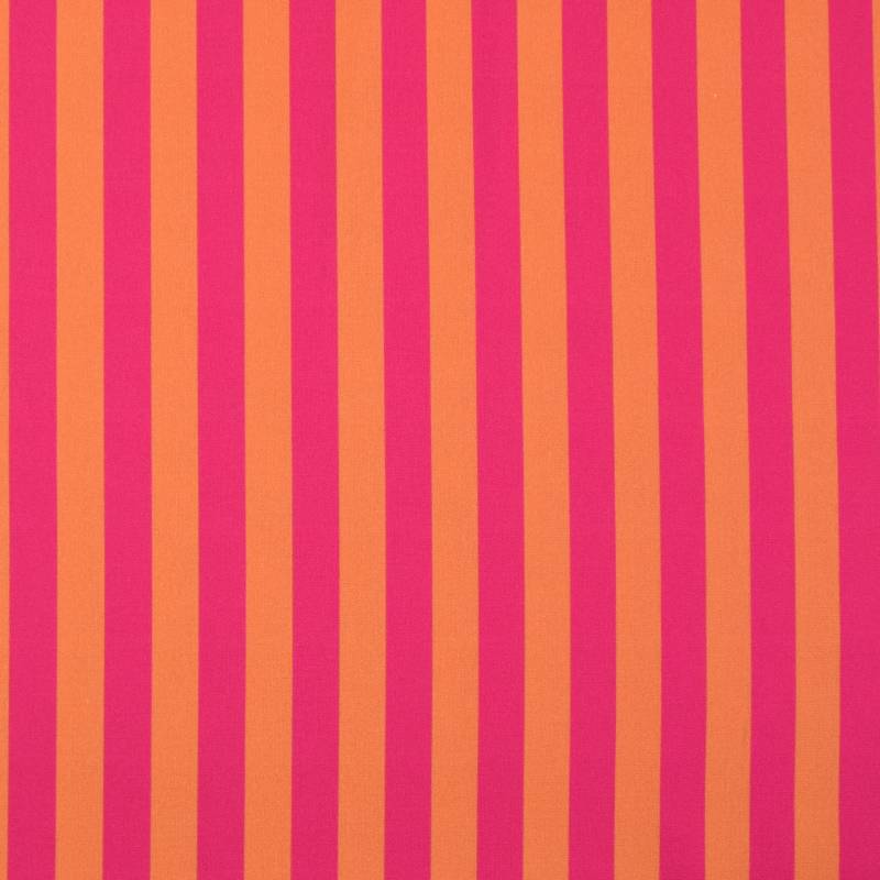 Dekostoff Halbpanama Joyful Stripes, orange Dekostoff Halbpanama Joyful Stripes, orange von Stoffe Hemmers