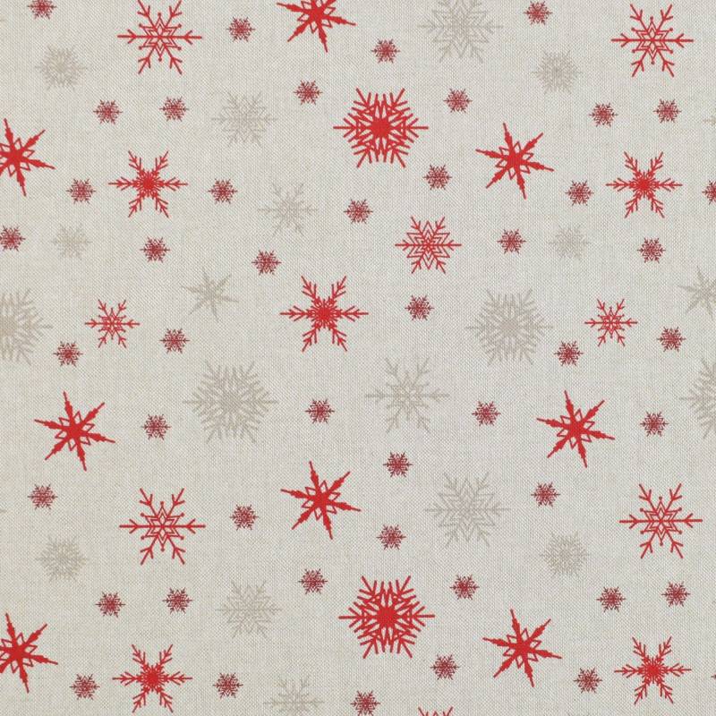 Dekostoff Halbpanama Snowflakes von Stoffe Hemmers