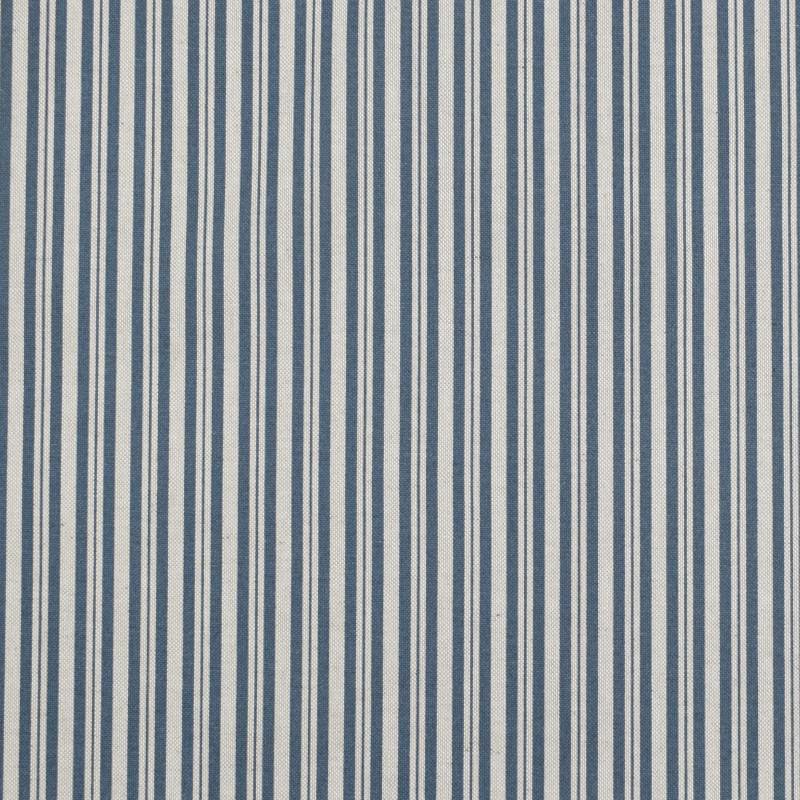 Dekostoff Halbpanama Stripe Scene, natur- blau von Stoffe Hemmers