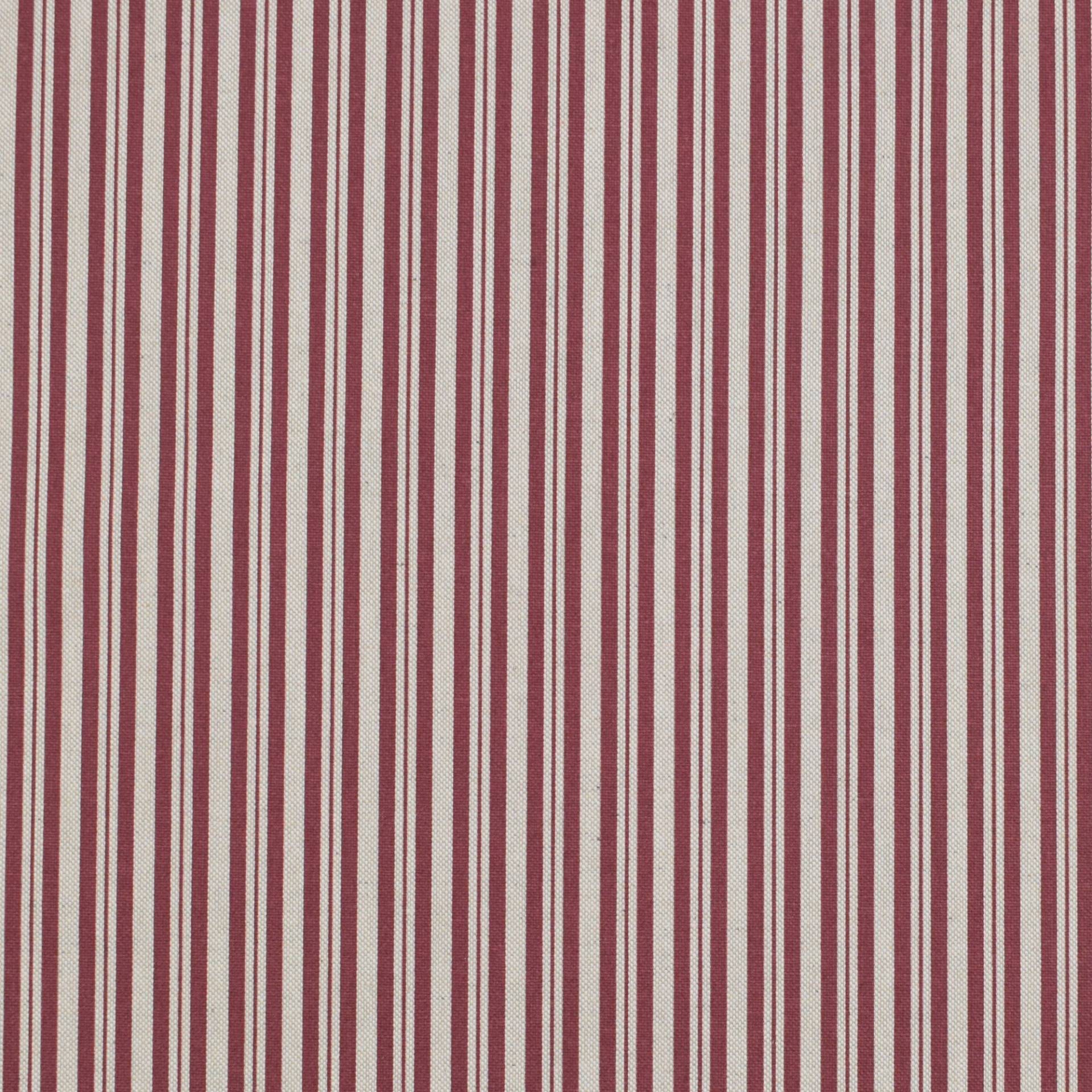 Dekostoff Halbpanama Stripe Scene, natur- weinrot von Stoffe Hemmers