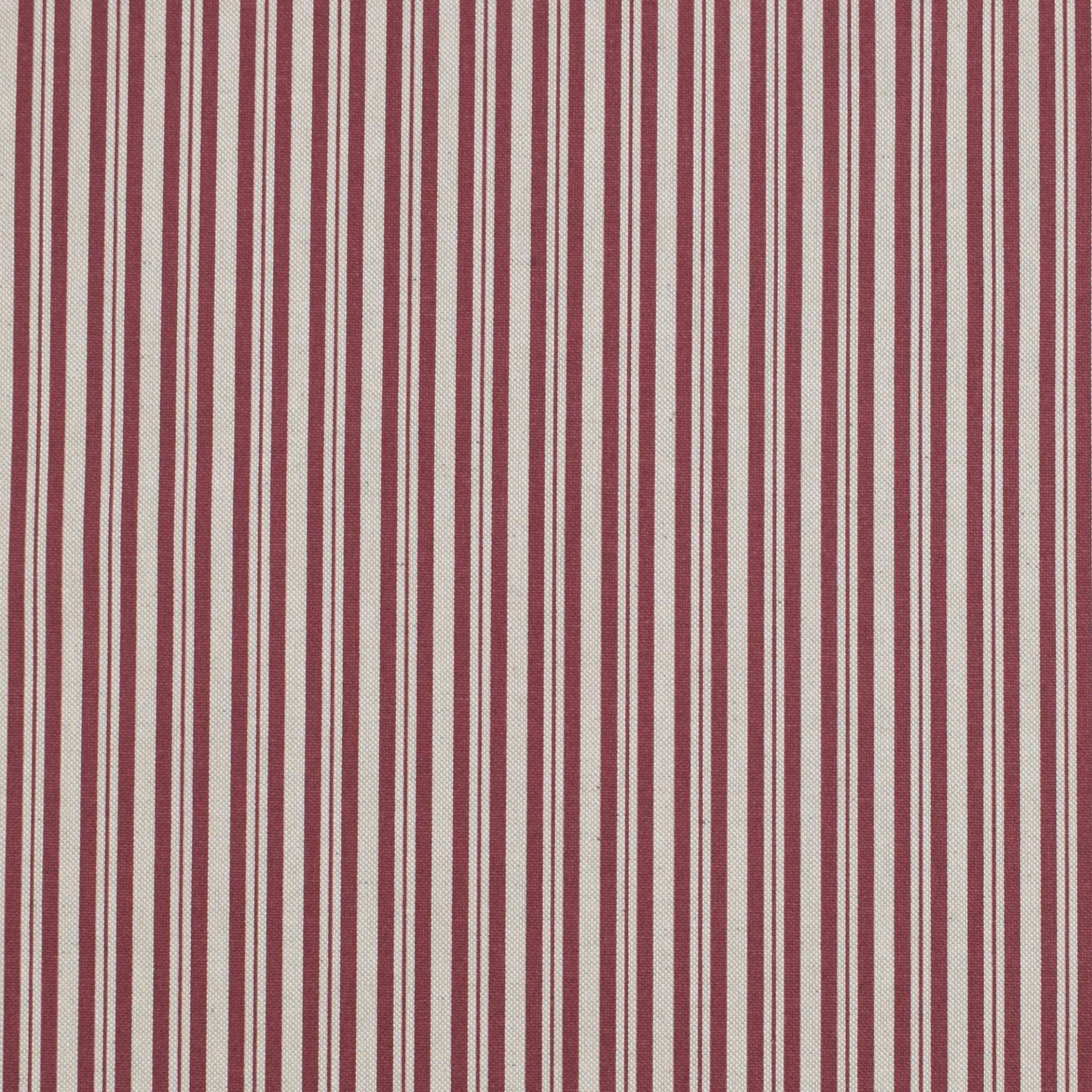 Dekostoff Halbpanama Stripe Scene, natur- weinrot von Stoffe Hemmers