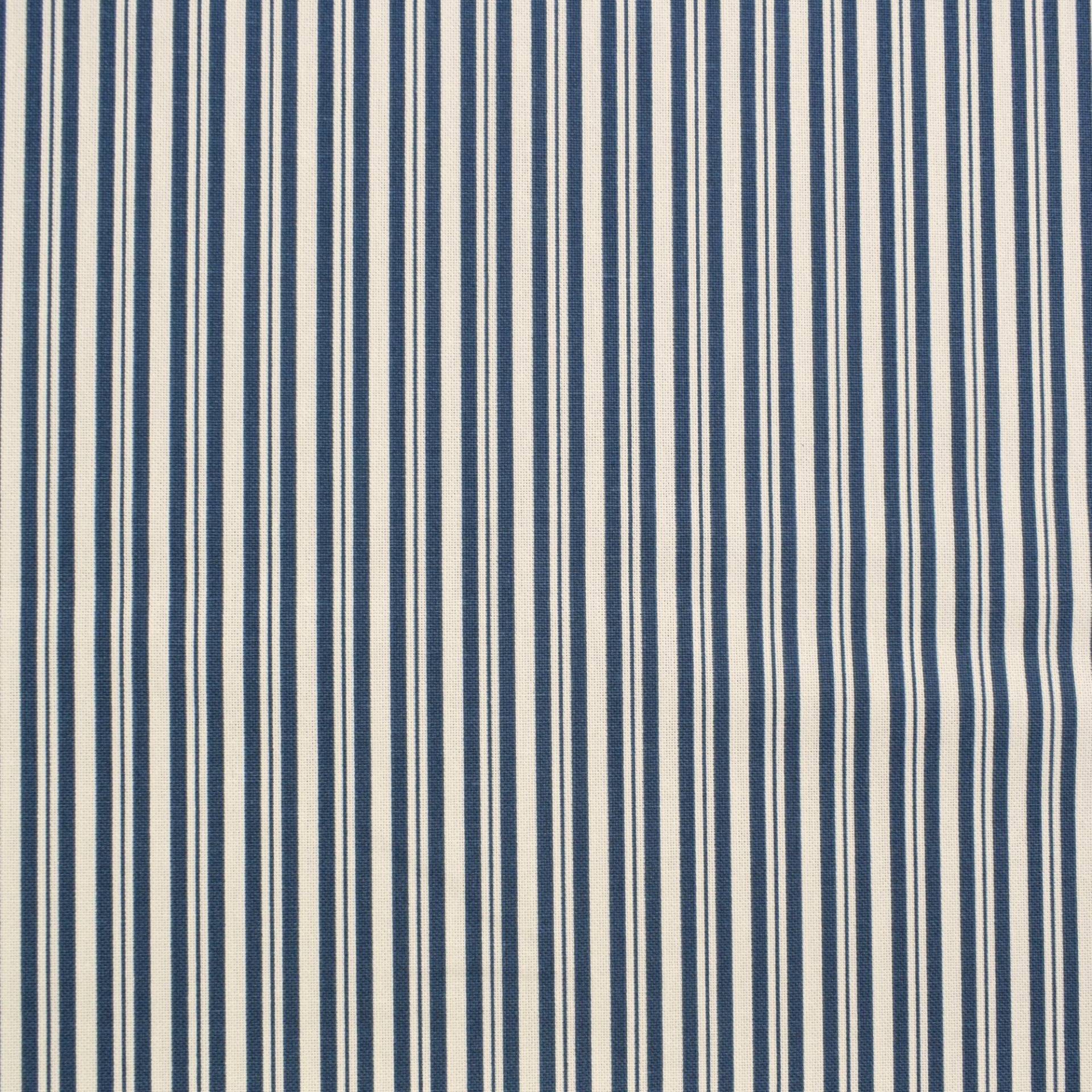 Dekostoff Halbpanama Stripe Scene, wollweiss von Stoffe Hemmers