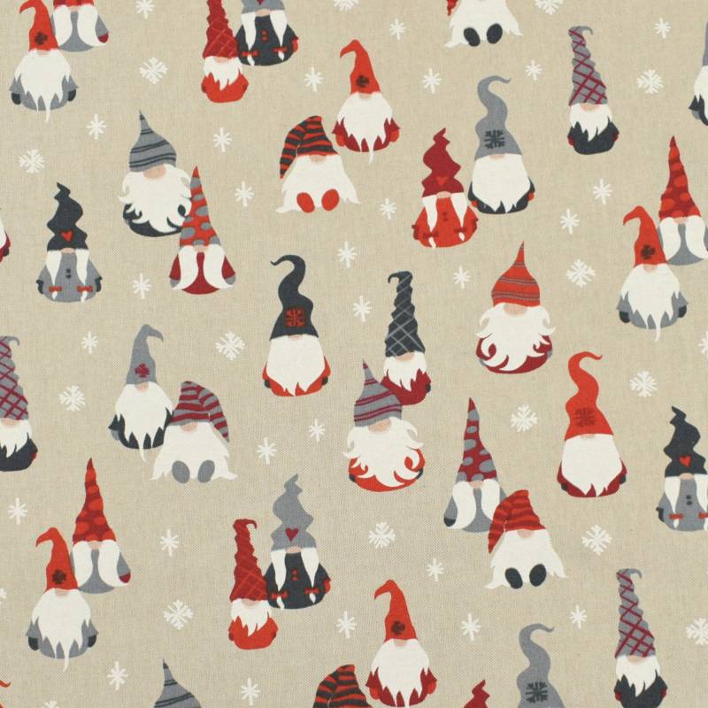 Dekostoff Halbpanama Winterwichtel von Stoffe Hemmers