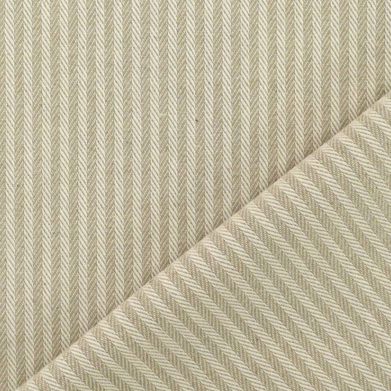 Dekostoff Jacquard Doubleface Dobby Streifen, sand von Stoffe Hemmers