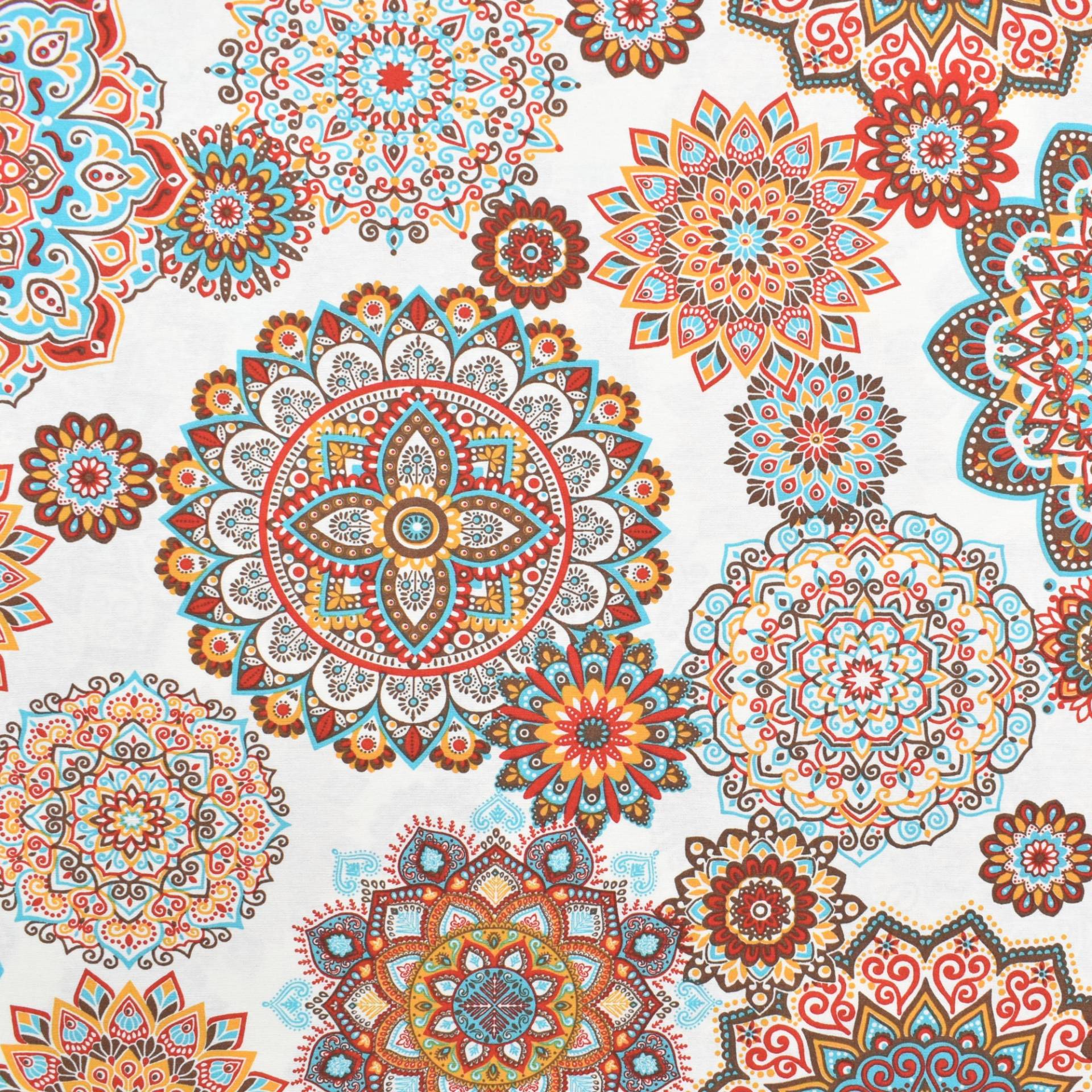 Dekostoff Ottoman Big Mandala, rot Dekostoff Ottoman Big Mandala, rot von Stoffe Hemmers