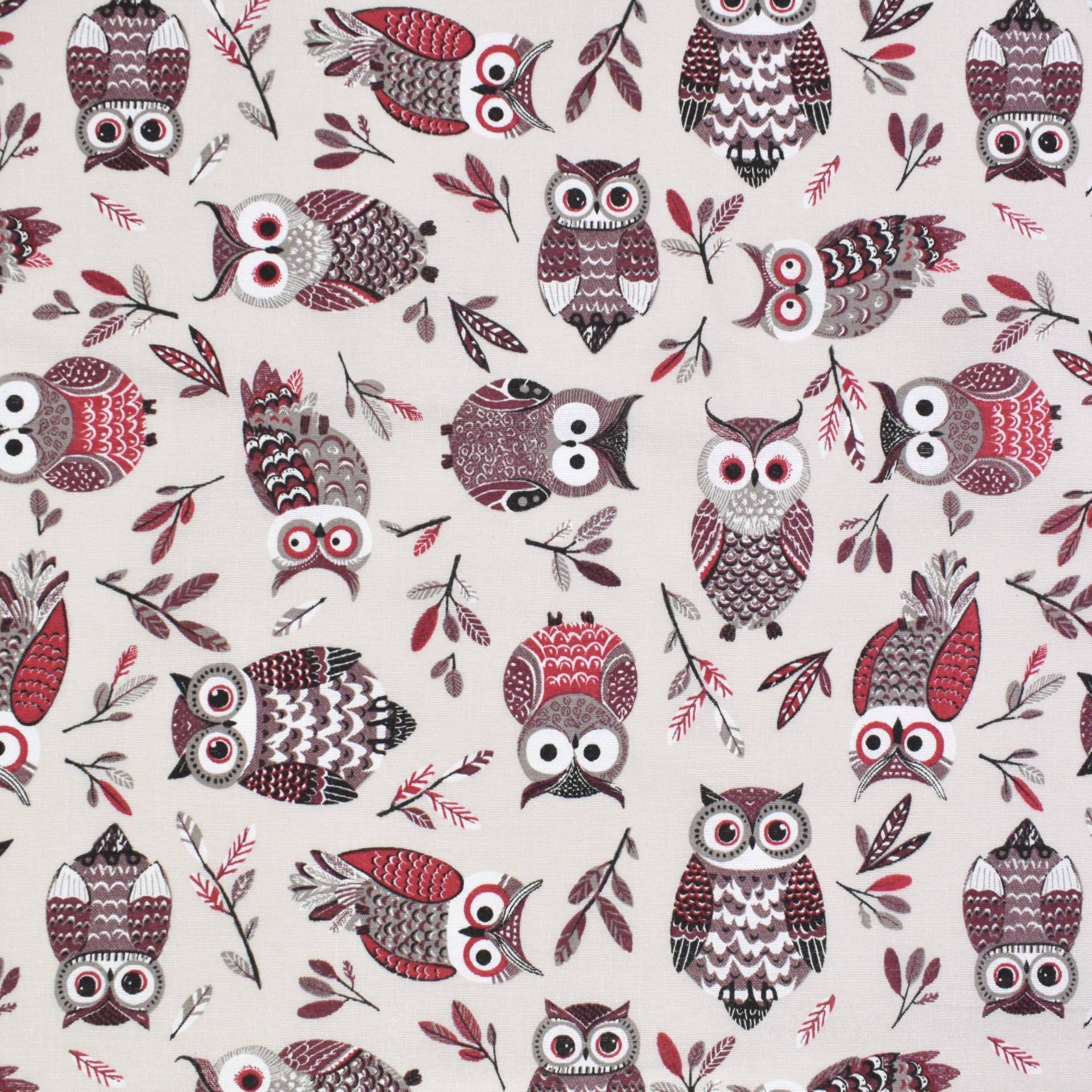 Dekostoff Ottoman Eulen, natur von Stoffe Hemmers