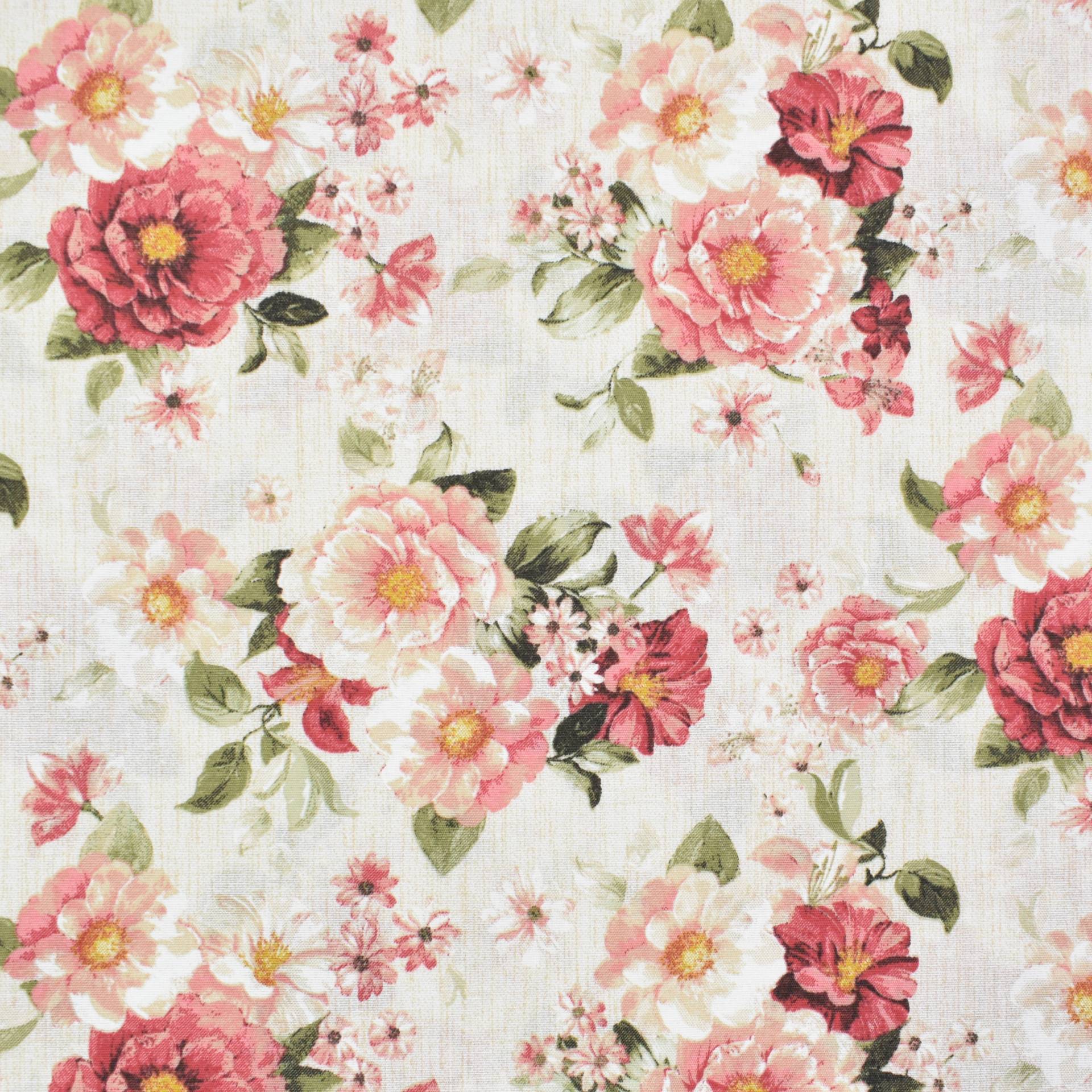 Dekostoff Ottoman Flower Bouquet, wollweiß Dekostoff Ottoman Flower Bouquet, wollweiß von Stoffe Hemmers