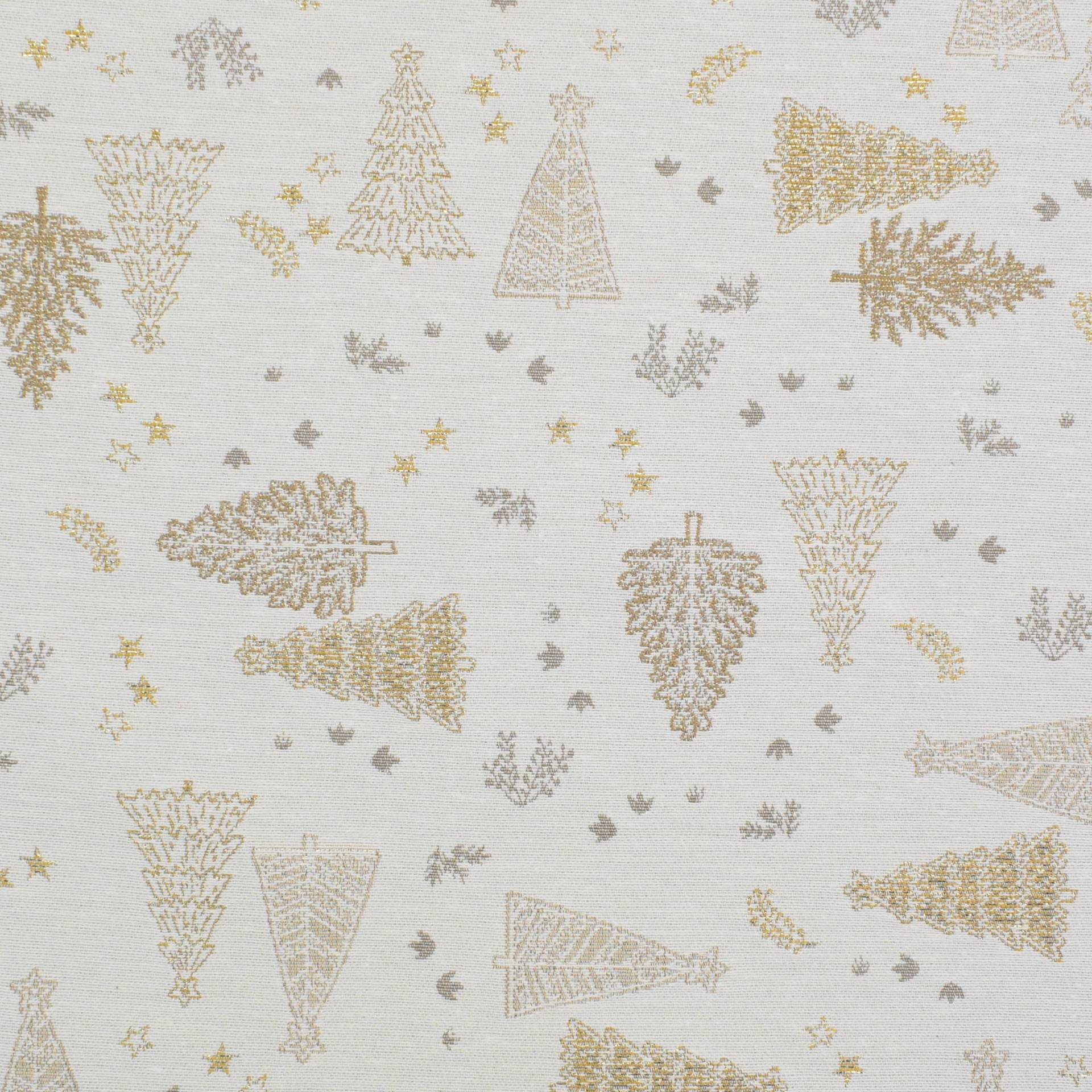Dekostoff Ottoman Golden X-Mas, natur von Stoffe Hemmers