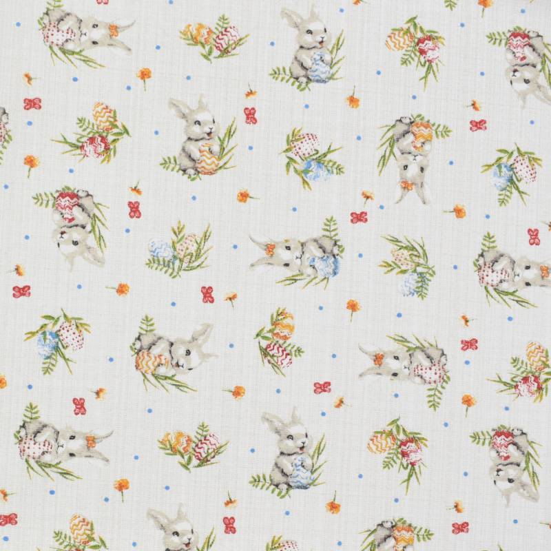 Dekostoff Ottoman Little Bunny, beige von Stoffe Hemmers