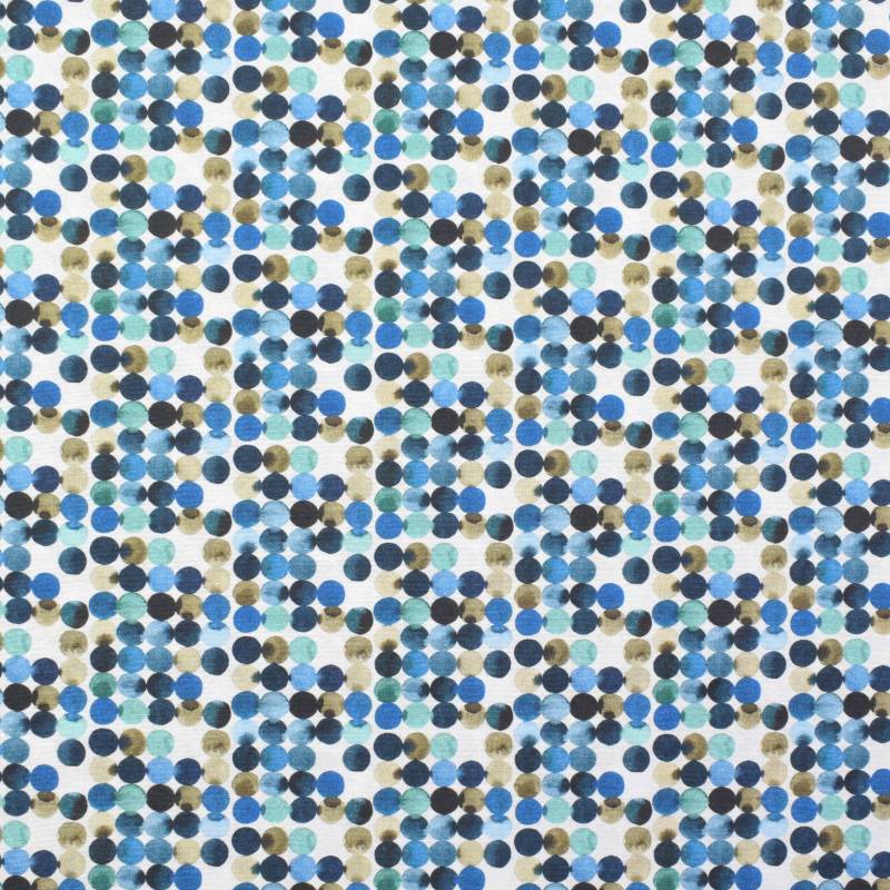 Dekostoff Ottoman Little Dots, blau von Stoffe Hemmers
