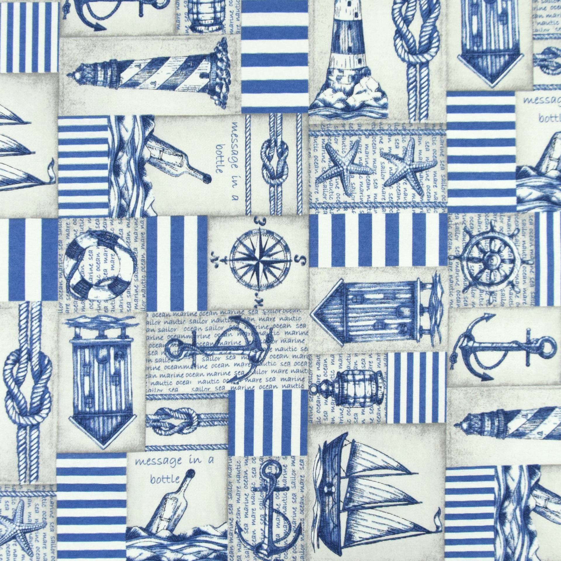 Dekostoff Ottoman Seefahrt, blau Dekostoff Ottoman Seefahrt, blau von Stoffe Hemmers