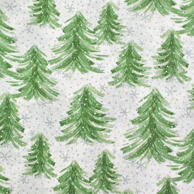 Dekostoff Ottoman Tannenbaum, creme von Stoffe Hemmers