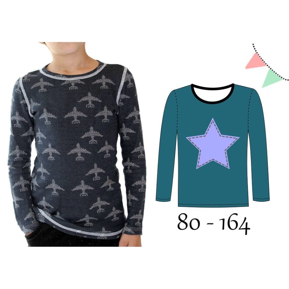 E-Book AnniNanni Langarmshirt Kinder Schnitt 1 von Stoffe Hemmers