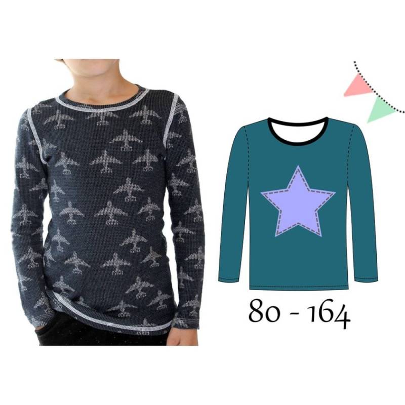 E-Book AnniNanni Langarmshirt Kinder Schnitt 1 von Stoffe Hemmers