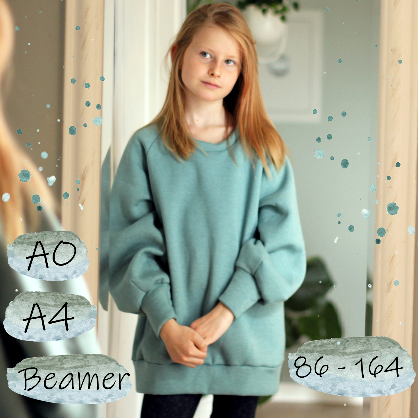 E-Book AnniNanni Loosefit Kinder Raglanpulli von Stoffe Hemmers
