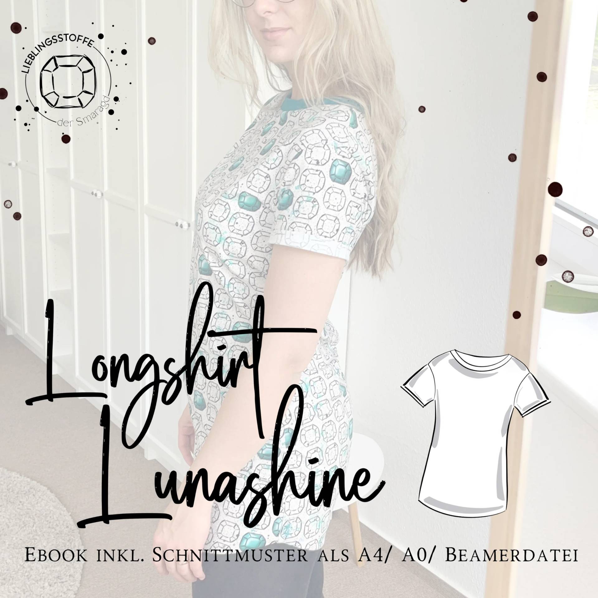 E-Book Der Smaragd Longshirt Lunashine Damen von Stoffe Hemmers