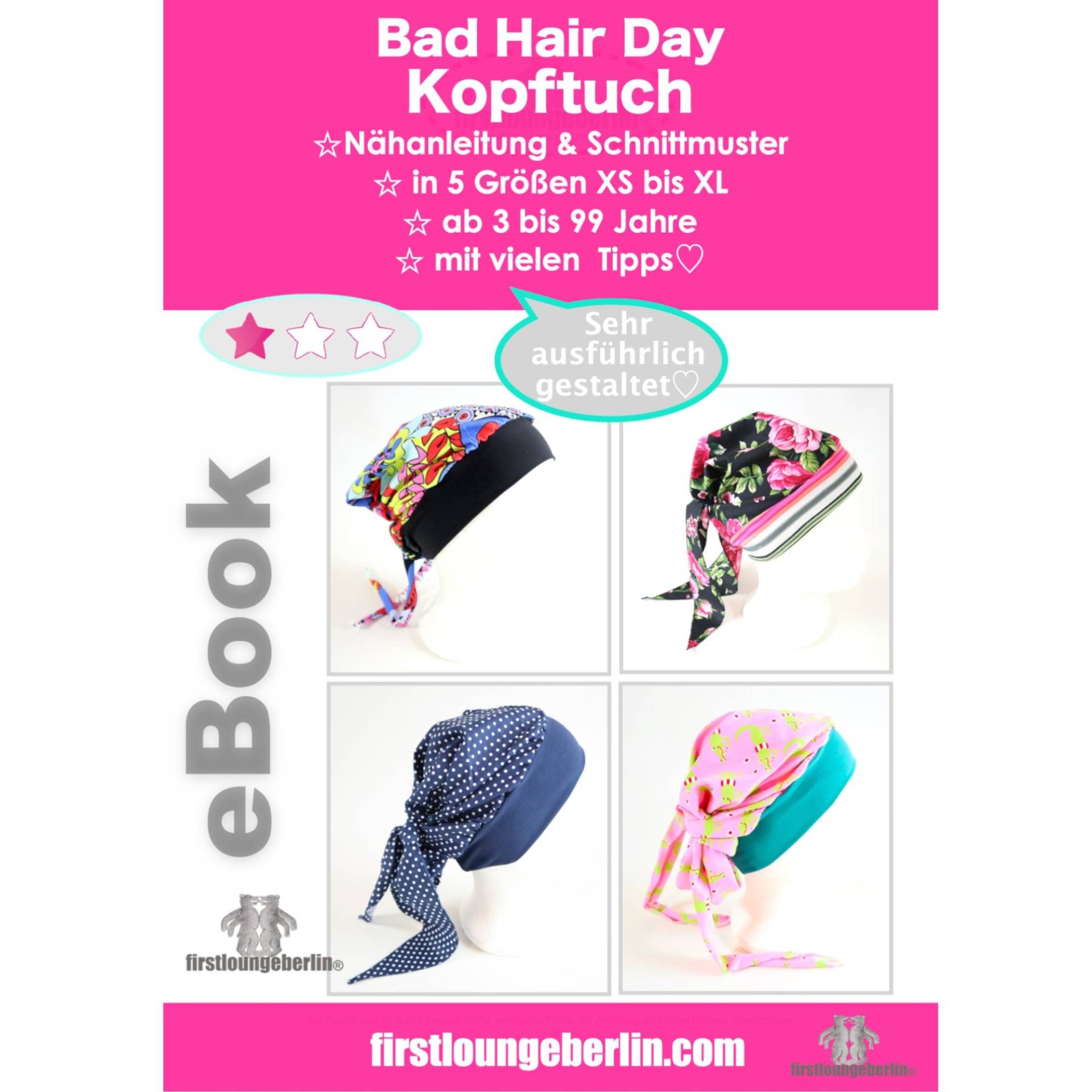 E-Book Firstlounge Berlin Bad Hair Day Kopftuch von Stoffe Hemmers