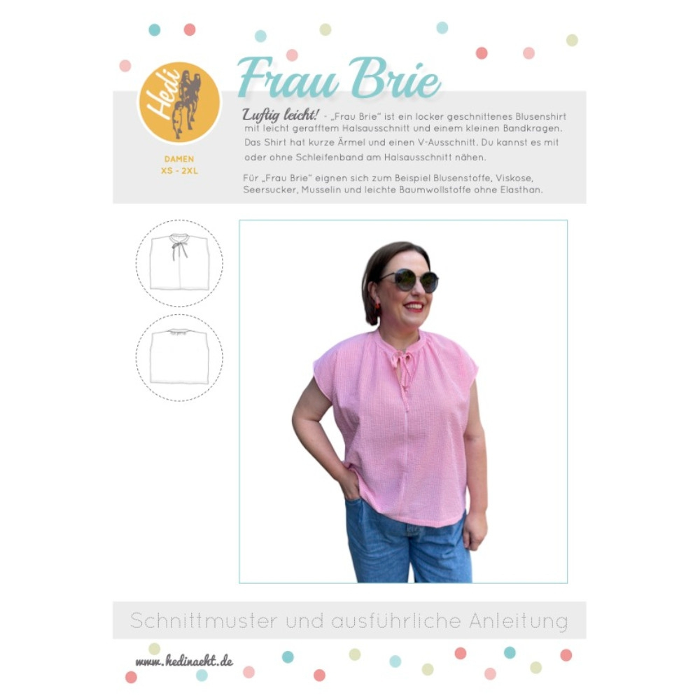 E-Book Hedi näht Blusenshirt Frau Brie von Stoffe Hemmers