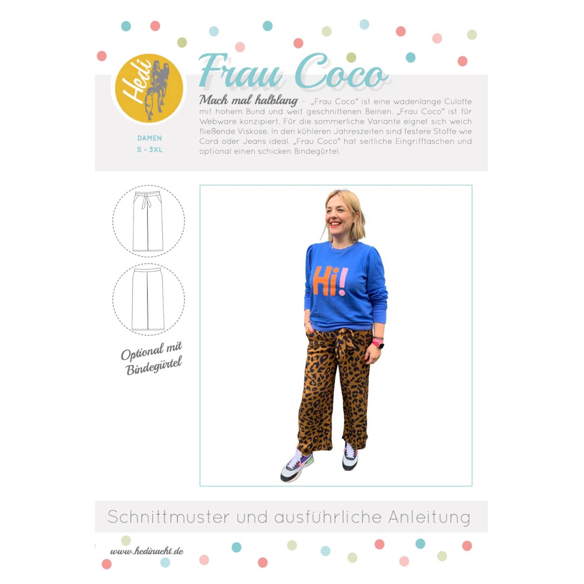 E-Book Hedi näht Culotte Frau Coco von Stoffe Hemmers