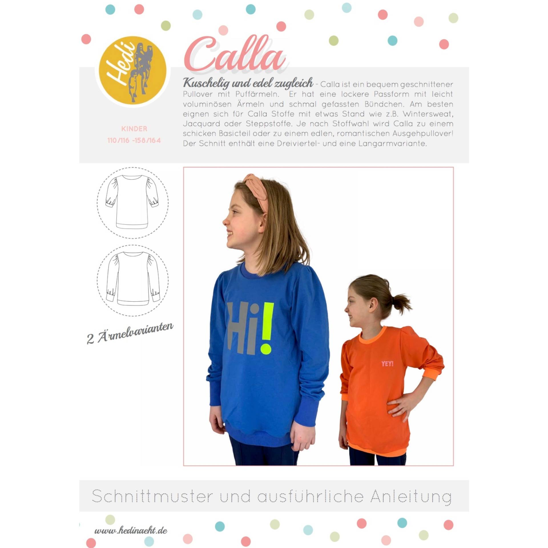 E-Book Hedi näht Pullover Calla von Stoffe Hemmers