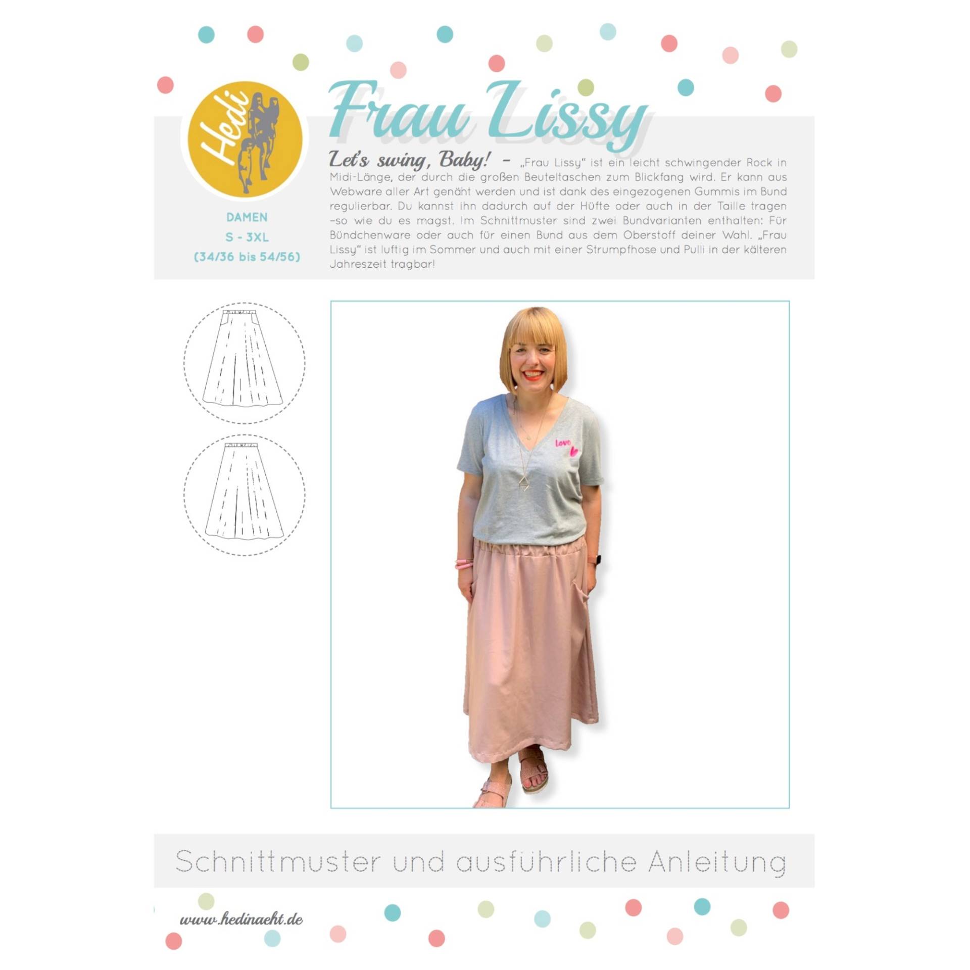 E-Book Hedi näht Rock Frau Lissy von Stoffe Hemmers