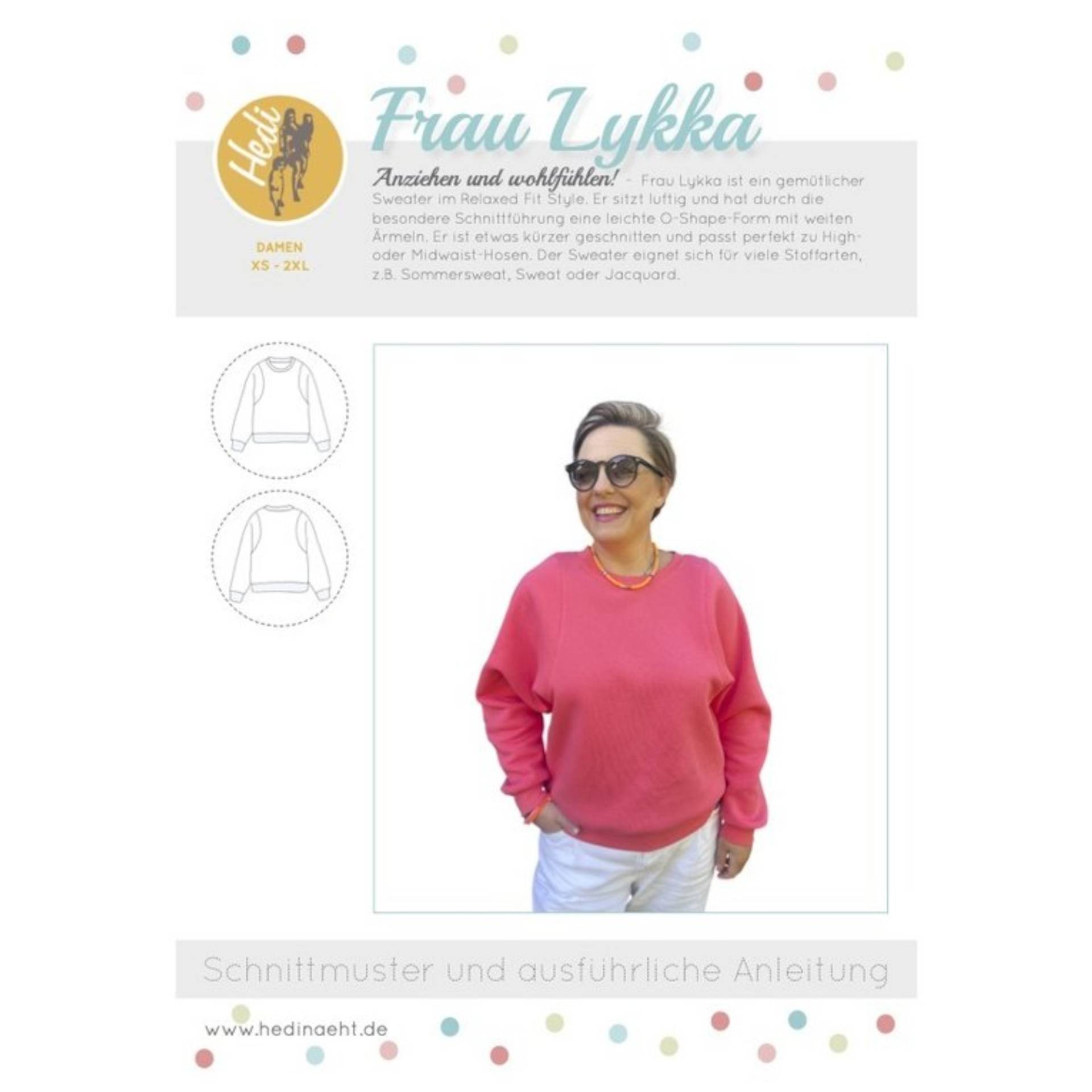 E-Book Hedi näht Sweater Frau Lykka von Stoffe Hemmers