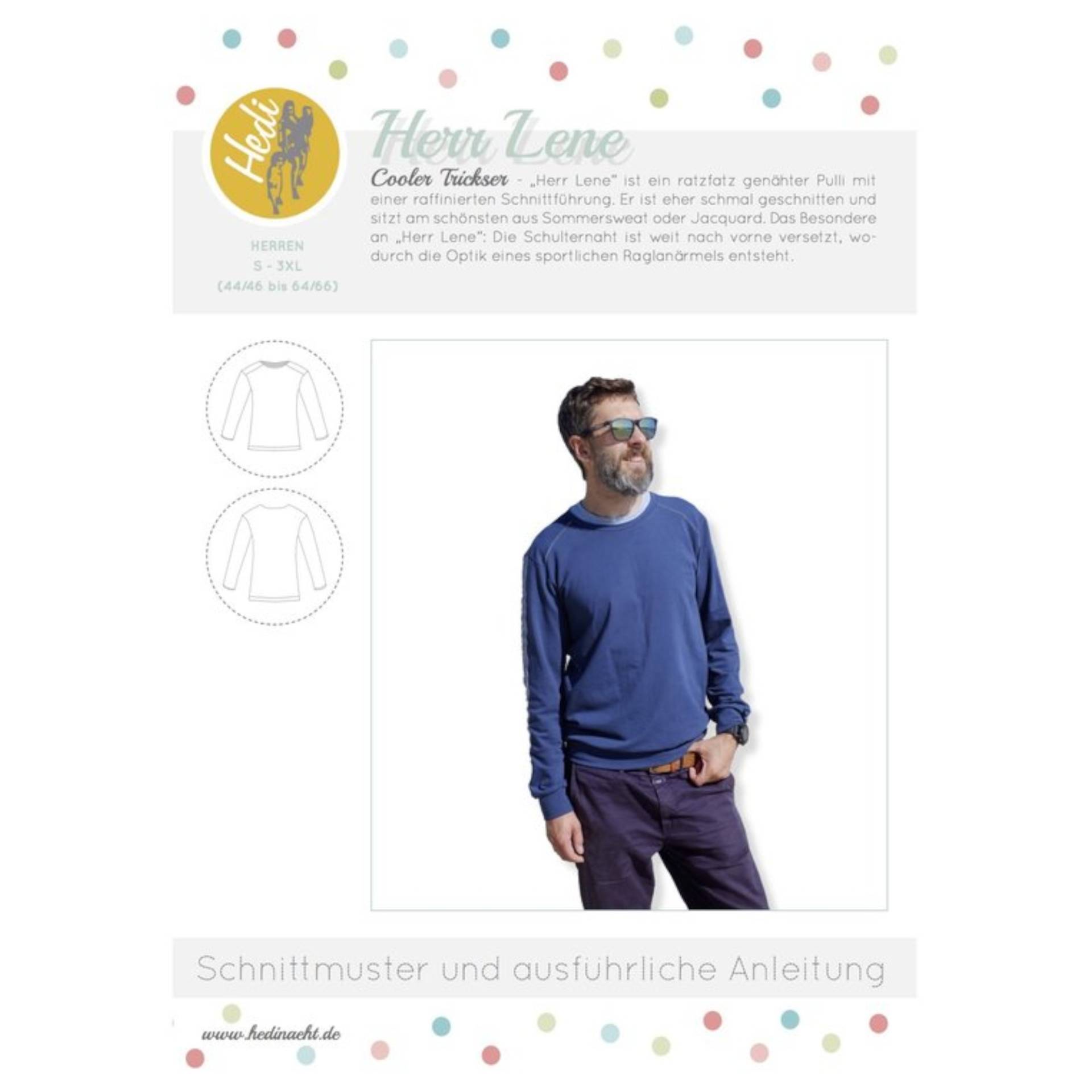 E-Book Hedi näht Sweater Herr Lene E-Book Hedi näht Sweater Herr Lene von Stoffe Hemmers